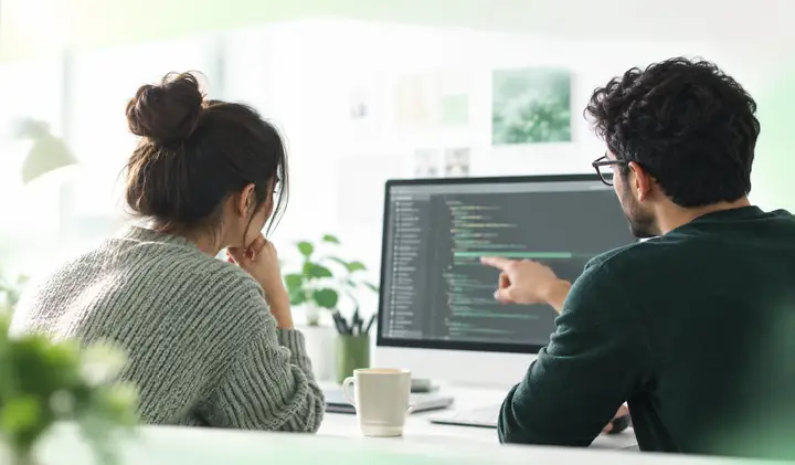 Technical support conversation illustration